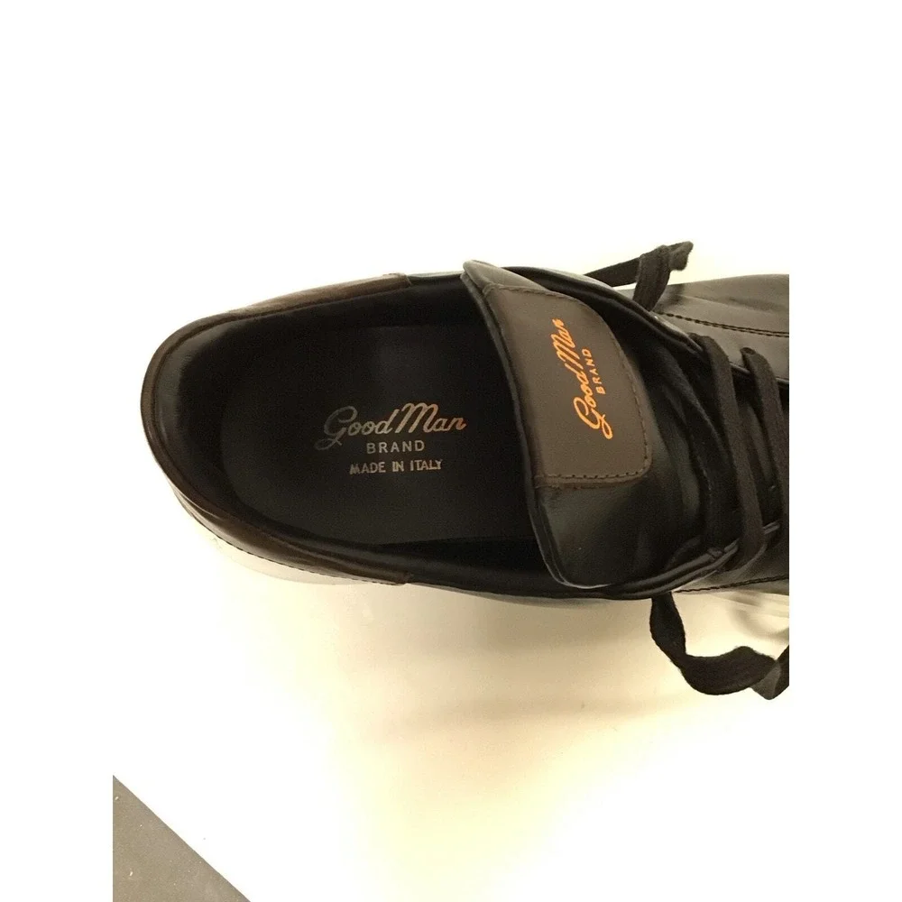 Good‎ Man's Brand Black Leather Shoes With Brown Accent